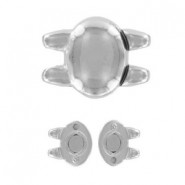 Cymbal ™ DQ metall Magnetverschluss Kypri für SuperDuo Perlen - Antik Silber